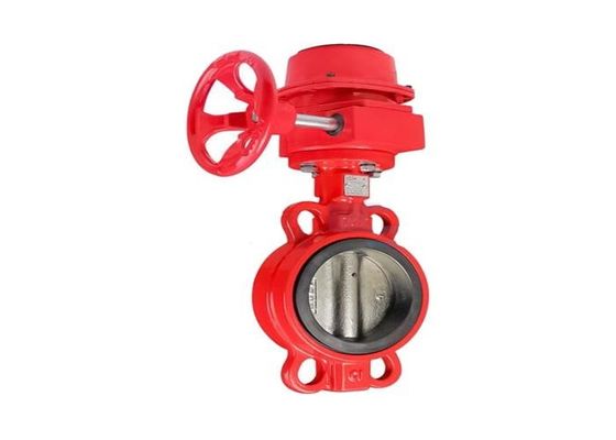 Signal Wafer Butterfly Valve Gear Worm Power Fire Protection