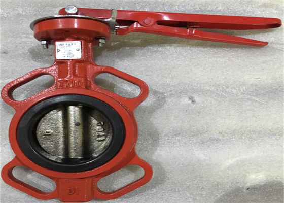 Handle Butterfly Fire Protection Valves Anti Corrosion 1.6mpa